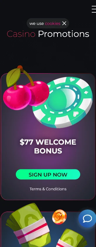 Betty Wins Casino promotions on mobile